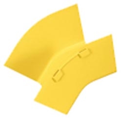 Fitting, Outside Vertical 45, 6&quot; x 4&quot; (150mm x 100mm), FiberRunner, Yellow