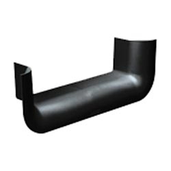 Fitting, 3-Sided BRC Trumpet Spillout for 12&quot; x 4&quot; Exit, Black