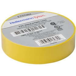 Electrical Tape, .75&quot; x 66&#8217; Roll, 7.0 mil Thick, PVC, Yellow, 10 rolls/pkg