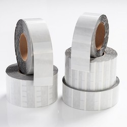 Thermal Transfer Labels, Self-Laminating, 1.0&quot; x .5&quot; x 1.43&quot;, 3 Across, VL, White, 5000/roll
