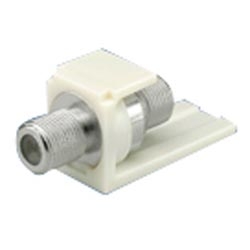 Connector, F-Type, Self Terminating, Off White