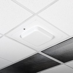 Locking Suspended Ceiling Tile Access Point Enclosure, 18.5 X 18.5 X 3 In. Back Box, White Plastic Dome Door