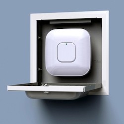 Locking Recessed Wall & Hard-lid Ceiling Access Point Enclosure, 12.75 X 12.75 X 3 In. Back Box, White Plastic Dome Door