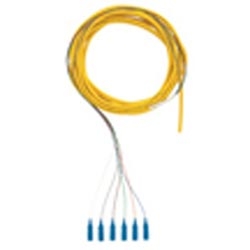 Fan-Out Cord, Twelve SC Connectors to Pigtail (Open End), 12-Fiber OS1/OS2 9/125µm Single-mode Ribben Interconnect Cable, Riser Rated, 3 MT