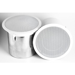 i.Net Speaker, Ceiling Plate, brushed aluminum housing, white cover, RJ45
