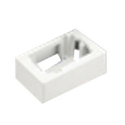 Single Gang Low Voltage 1-piece Outlet Box With Adhesive, Off White