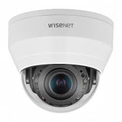 Wisenet Q network indoor dome camera, 5MP @ 30fps, motorized vari-focal lens 3.1x (3.2 - 10.0mm) (100-31), triple codec H.265/H.264/MJPEG with Wisestream II, 120dB WDR, IR LEDs range 98&#8217;, defocus detection,