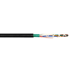Copper Aerial Service Wire, ADP NMS, 2 Pair, 22 AWG, Solid Annealed Copper Conductor, STP, Ripcord, Weather-resistant PVC Black Jacket, 1000 FT. Coil Packaging