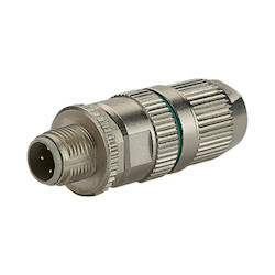 4-position, IndustrialNET, M12 D-code Plug, For Use With Stranded 26/7 - 22/7 AWG Category 5e, UTP Copper Cable
