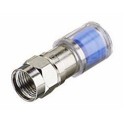 Compression Connector, OmniCONN, F-Type, Material: Brass, Finish: Nickel-Plated, Nominal Impedance: 75 OHM, Ports Size: 7/16 IN, Coaxial Cable Type: RG-6, Bandwidth: 3 GHZ, Dielectric Diameter: 0.175 - 0.183 IN, Overall Jacket Diameter: 0.260 - 0.280 I  N