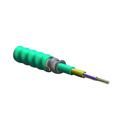 MIC Tight-Buffered, Interlocking Armored Cable, Plenum, 6 fiber, 50 µm multimode (OM3)