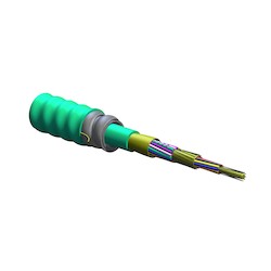 MIC Tight-Buffered, Interlocking Armored Cable, Plenum, 24 fiber, 50 µm multimode (OM4)