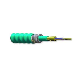 MIC Tight-Buffered, Interlocking Armored Cable, Riser, 6 fiber, 50 µm multimode (OM3)