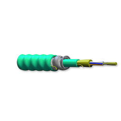 MIC Tight-Buffered, Interlocking Armored Cable, Plenum, 6 fiber, 50 µm multimode (OM4)