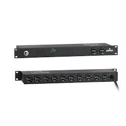 12 OUTLET 20A/120V POWERSTRIP HORIZONTAL, W/SURGE & SWITCH 12&#8217; CORD