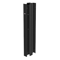 CABLE MANAGER, EC VERTICAL CABLE MANAGER 45RU DOUBLE-SIDED W/FINGERS - BLACK 7&#8217;H X 6&quot;W