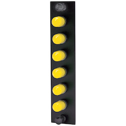 FIBER PANEL, COMMERCIAL, 6F SM ST SIM ADAPTER PANEL