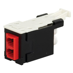 FIBER INSERT, COMMERCIAL, FO MODULE LC DUP - RED