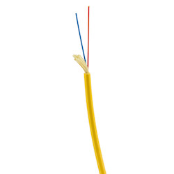 INDOOR FIBER CABLE, OS2, RISER, COMMERCIAL, 2F OS2 TB INDOOR OFNR YELLOW