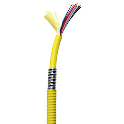 INDOOR FIBER CABLE, OS2, PLENUM, COMMERCIAL, 6F OS2 TB INDOOR ARMORED OFCP YELLOW