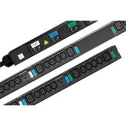 Basic Vertical eConnect PDU; L14-30 Plug; Single Phase; 120/208V Input; 30A; (24) C13 (6) C19 (6) 5-20R Outlets; 120/208V Output; 2 x 2P 20A Hydraulic Magnetic Breakers; Tool-less Mounting; 70.5&quot; H (1791 mm) x 2.2&quot; W (56 mm) x 2.2&quot; D (56 mm)