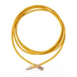 Modular patch cord, Cat 6, four-pair, AWG stranded, PVC, length 25&#8217;, yellow, sold in packages of 10. For more information, please contact your local sales representative.