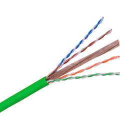 UTP, CAT 6E, CMP, COMMERCIAL, 23/4PR SOL NS CAT6E CMP 1000&#8217; REEL- GREEN MOQ - 15K&#8217;