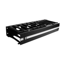 Evolution Horizontal Cable Manager, Single-Sided, 19 in. Wide X 2 RMU, Black