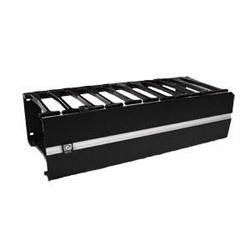 Evolution Horizontal Cable Manager, Single-Sided, 19 in. Wide X 3 RMU, Black