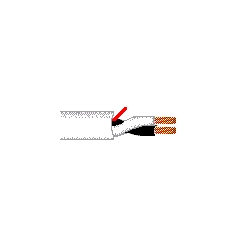 Multi-Conductor Cable, 12-2C STR BC FRPVC, FRPVC JKT BLK CL2P 75C, 1000&#8217; REEL