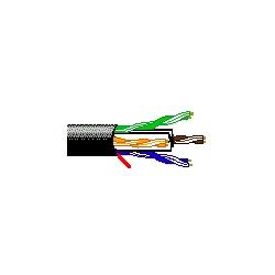 Multi-Conductor - Category 6 DataTuff Twisted Pair Cable 4-Pair 23 AWG PP PVC Black