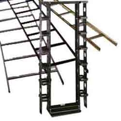 Runway Stand-Off Kit, Two-Post Rack, 4-6&quot; Elevation, Flat Black