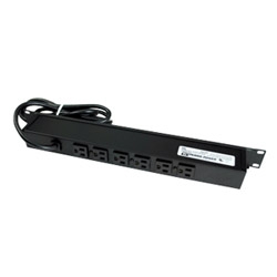 Rackmount, 19in black with 3 5-15r