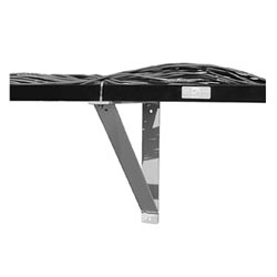 Cable runway support bracket 12 inch Wide triangular bracket steel black