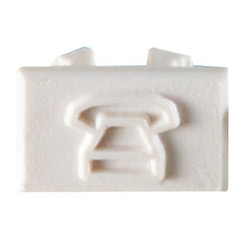 Tab voice telephone icon for use with IMO and patch cord panels white 100 per pack