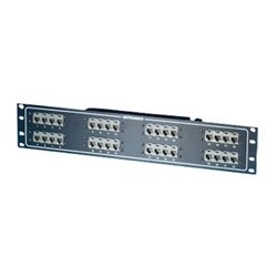 32-port T1 panel, RJ48X keyed jacks with shorting bar to 110