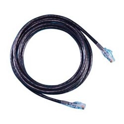 Modular patch cord, Cat 6, four-pair, AWG stranded, PVC, length 7&#8217;, black, sold in packages of 10.