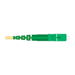 Fiber Optic Jumper, 1 F, SC APC to SC APC, Tight-Buffered Cable, Riser, 2.0 mm, Bend-improved Single-mode (OS2), 3 m 9.8 ft
