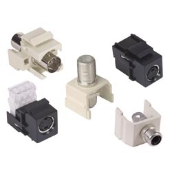 iSTATION(TM) RCA Audio Video Connector, off white housing color with yellow insulator