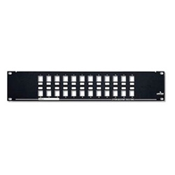 49255-Q24 QuickPort Multimedia Patch Panel, 24-Port, 1RU, Cable Management Bar Included