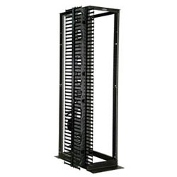 Four Post Rack with 3/8&quot; sq. (M6) mounting; 84&quot;H x 29&quot;D, Black