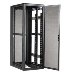 ES Server Enclosure, 84&quot;H x 30&quot;W x 42&quot;D, 44 RMU, Split Mesh Rear Door, RoHS, Black or Advantage White