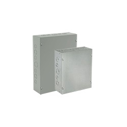 Pull/Junction Box, Screw-Cover, Type 1, 6&quot;H x 6&quot;W x 6&quot;D, Steel, with knockouts