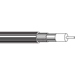 Coax - CATV Cable, Series 6, 18 AWG solid .040&quot; bare copper-covered steel conductor, Duobond II + aluminum braid shield (90% coverage), plenum, foam FEP insulation, Flamarrest jacket