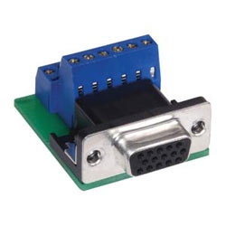 AV Connector, Plug-n-Play VGA Connections, 15-pin Screw Terminal, 10-pack