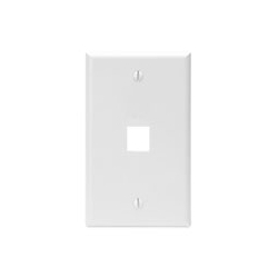 QuickPort Wallplate, Single Gang, 1-Port, White