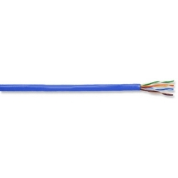 Riser Copper Cable, 4 Pair, 24 AWG, Solid Annealed Riser Copper Conductor, COBRA Category 5e+, PE/FRPVC, Blue Jacket, 1000 FT. Pop Box