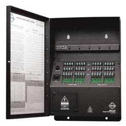 Power Supply: Switch Brk Allows 16 Outputs with Total Capacity of 20 amp. Each Output Has A Power Switch, LED and Self-resetting Circuit Breaker. 120/240 V AC Input, 24/28 V AC Output