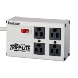 Isobar 4-Outlet Surge Protector, 6 ft. Cord with Right-Angle Plug, 3330 Joules, Metal Housing