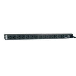 2.4kW Single-Phase 120V Basic PDU, 14 NEMA 5-15/20R Outlets, NEMA L5-20P Input, 15 ft. Cord, 0U Vertical